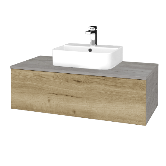 Waschtischunterschrank JOCKAM SZZ1 100 (Waschtisch Joy 3)  - D01 Beton - D26 Ontario - Nein