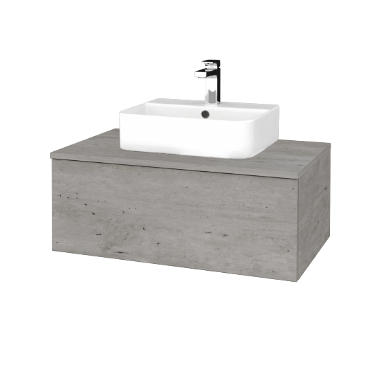 Waschtischunterschrank JOCKAM SZZ1 80 (Waschtisch Joy 3)  - D01 Beton - D01 Beton