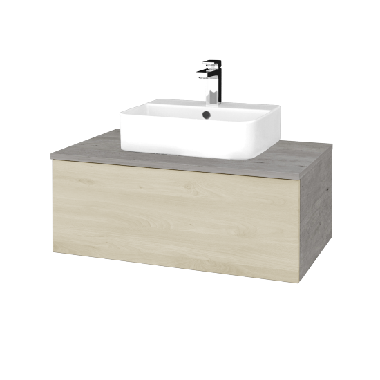 Waschtischunterschrank JOCKAM SZZ1 80 (Waschtisch Joy 3)  - D01 Beton - D24 Ohio - Nein