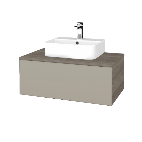 Waschtischunterschrank JOCKAM SZZ1 80 (Waschtisch Joy 3)  - D03 Cafe - M05 Beige Lack Matt - Nein