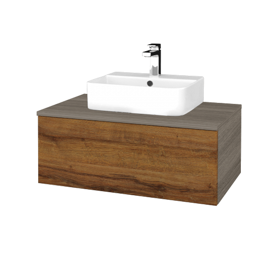 Waschtischunterschrank JOCKAM SZZ1 80 (Waschtisch Joy 3)  - D03 Cafe - D27 Cognac - Nein