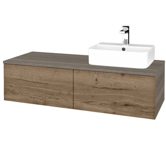 Waschtischunterschrank JOCKAM SZZ12 120 (Waschtisch Joy 3)  - D03 Cafe - D21 Tobacco - Links - Nein