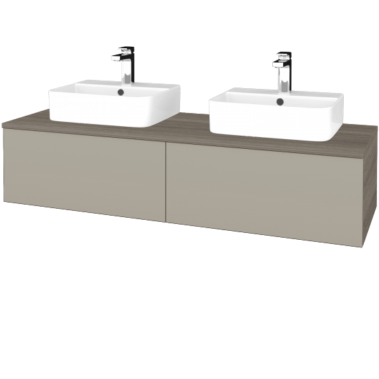 Waschtischunterschrank JOCKAM SZZ12 140 (Waschtisch Joy 3)  - D03 Cafe - M05 Beige Lack Matt - Nein