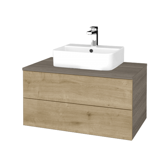 Waschtischunterschrank JOCKAM SZZ2 80 (Waschtisch Joy 3)  - D03 Cafe - D09 Arlington
