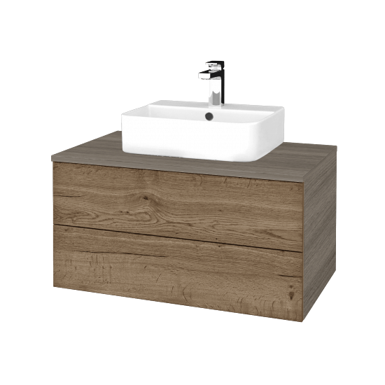 Waschtischunterschrank JOCKAM SZZ2 80 (Waschtisch Joy 3)  - D03 Cafe - D21 Tobacco - Nein