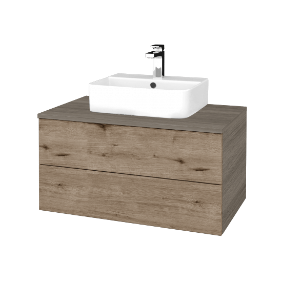 Waschtischunterschrank JOCKAM SZZ2 80 (Waschtisch Joy 3)  - D03 Cafe - D23 Herkules - Nein