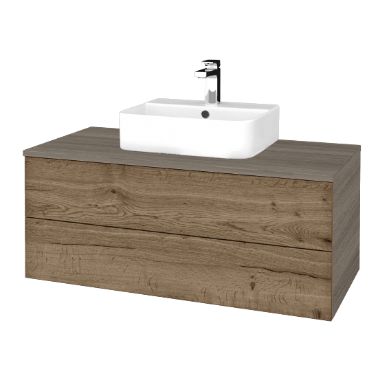 Waschtischunterschrank JOCKAM SZZ2 100 (Waschtisch Joy 3)  - D03 Cafe - D21 Tobacco - Nein