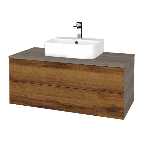 Waschtischunterschrank JOCKAM SZZ2 100 (Waschtisch Joy 3)  - D03 Cafe - D27 Cognac - Nein