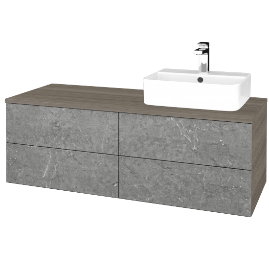 Waschtischunterschrank JOCKAM SZZ4 120 (Waschtisch Joy 3)  - D03 Cafe - D20 Galaxy - Links - Nein