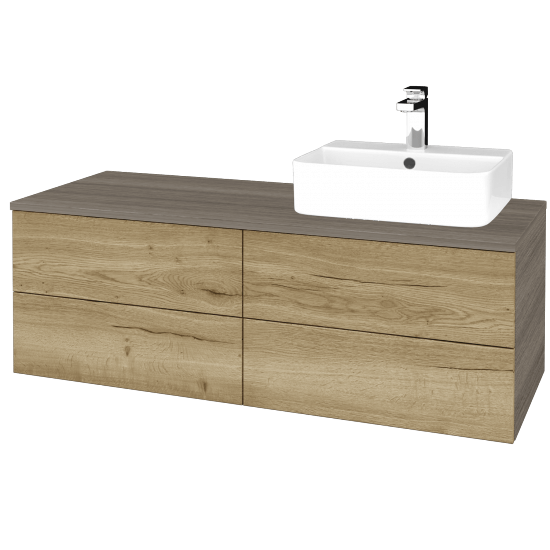 Waschtischunterschrank JOCKAM SZZ4 120 (Waschtisch Joy 3)  - D03 Cafe - D26 Ontario - Links - Nein