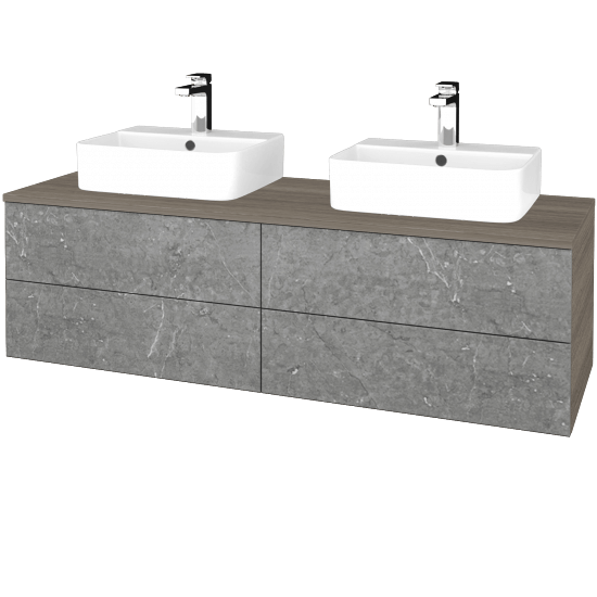 Waschtischunterschrank JOCKAM SZZ4 140 (mit Waschtisch Joy 3)  - D03 Cafe - D20 Galaxy - Nein