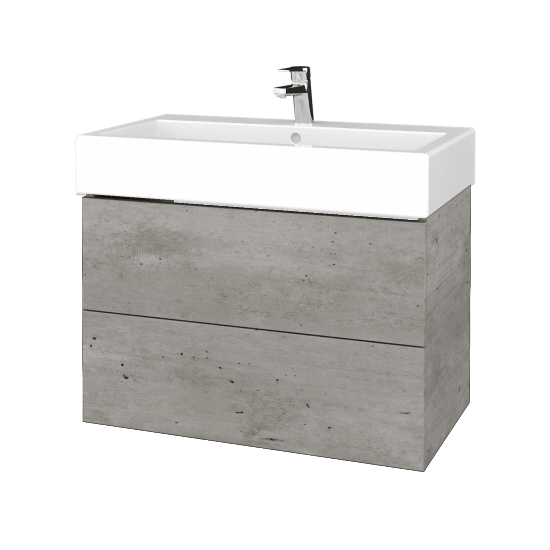 Waschtischunterschrank FLAT SZZ2 80 (für Waschtisch Duravit Vero)  - D01 Beton - D01 Beton