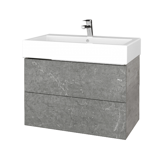 Waschtischunterschrank FLAT SZZ2 80 (für Waschtisch Duravit Vero)  - D01 Beton - D20 Galaxy