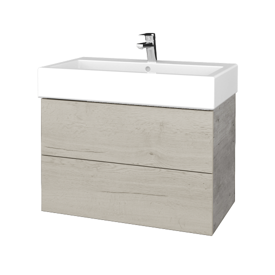 Waschtischunterschrank FLAT SZZ2 80 (für Waschtisch Duravit Vero)  - D01 Beton - D28 Alberta