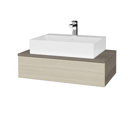 Waschtischunterschrank JOCKAM SZZ 80 (Waschtisch Kube)  - D03 Cafe - D04 Eiche