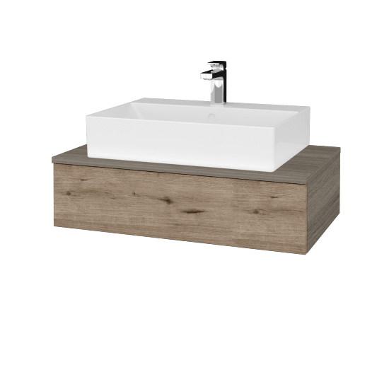 Waschtischunterschrank JOCKAM SZZ 80 (Waschtisch Kube)  - D03 Cafe - D23 Herkules - Nein