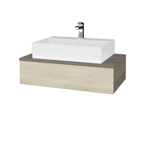 Waschtischunterschrank JOCKAM SZZ 80 (Waschtisch Kube)  - D03 Cafe - D24 Ohio - Nein