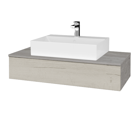 Waschtischunterschrank JOCKAM SZZ 100 (Waschtisch Kube)  - D01 Beton - D28 Alberta - Nein