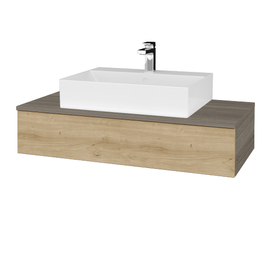 Waschtischunterschrank JOCKAM SZZ 100 (Waschtisch Kube)  - D03 Cafe - D22 Caramel - Nein