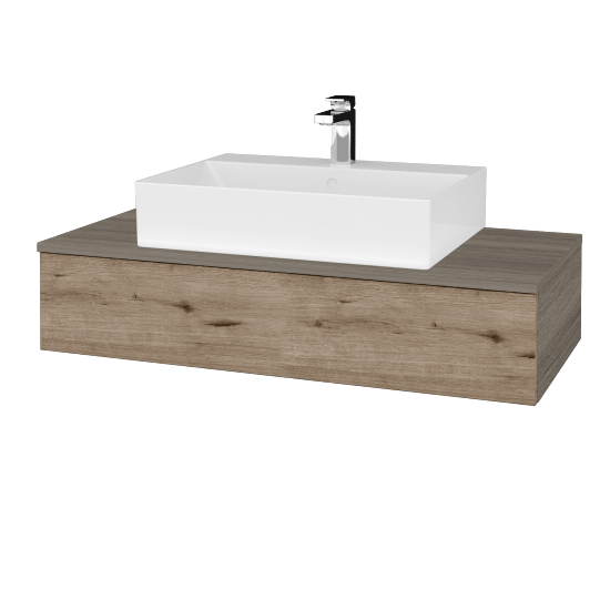 Waschtischunterschrank JOCKAM SZZ 100 (Waschtisch Kube)  - D03 Cafe - D23 Herkules - Nein