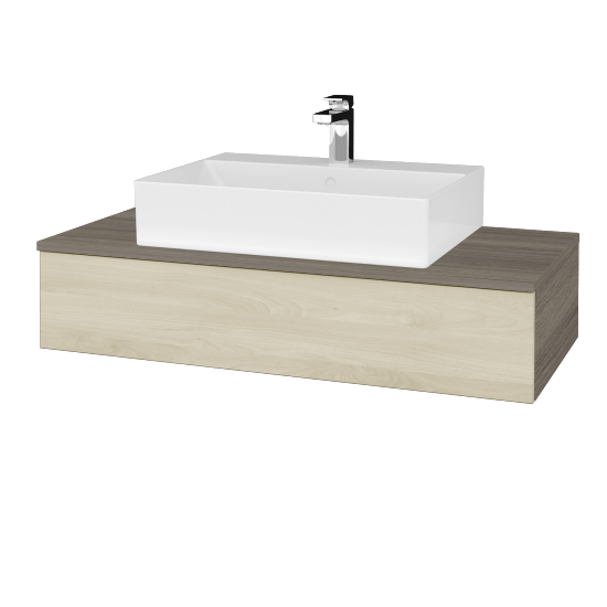 Waschtischunterschrank JOCKAM SZZ 100 (Waschtisch Kube)  - D03 Cafe - D24 Ohio - Nein