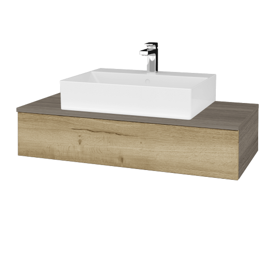 Waschtischunterschrank JOCKAM SZZ 100 (Waschtisch Kube)  - D03 Cafe - D26 Ontario - Nein