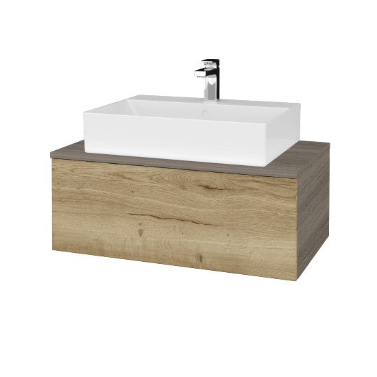 Waschtischunterschrank JOCKAM SZZ1 80 (Waschtisch Kube)  - D03 Cafe - D26 Ontario - Nein