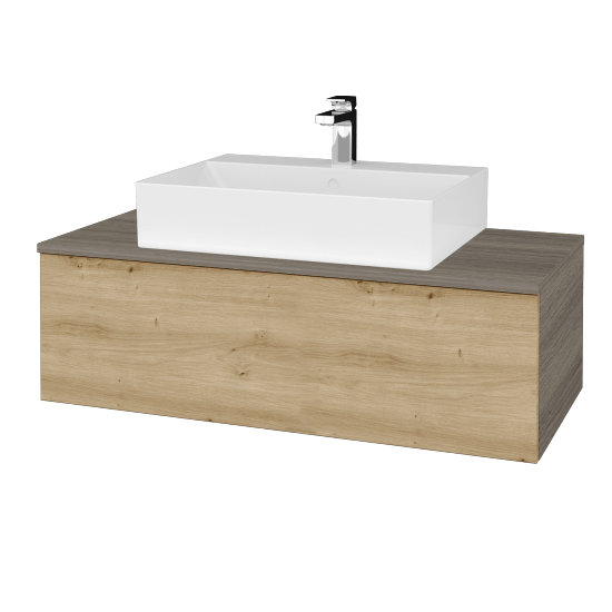 Waschtischunterschrank JOCKAM SZZ1 100 (Waschtisch Kube)  - D03 Cafe - D22 Caramel - Nein