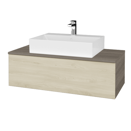 Waschtischunterschrank JOCKAM SZZ1 100 (Waschtisch Kube)  - D03 Cafe - D24 Ohio - Nein