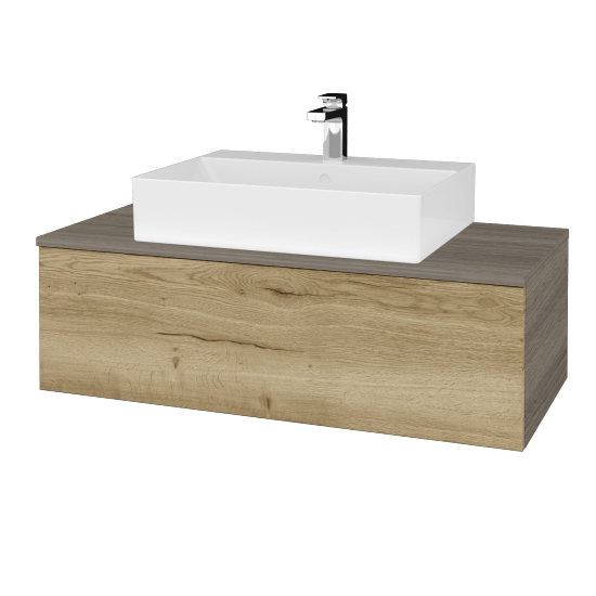 Waschtischunterschrank JOCKAM SZZ1 100 (Waschtisch Kube)  - D03 Cafe - D26 Ontario - Nein