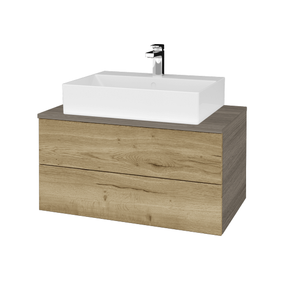 Waschtischunterschrank JOCKAM SZZ2 80 (Waschtisch Kube)  - D03 Cafe - D26 Ontario - Nein