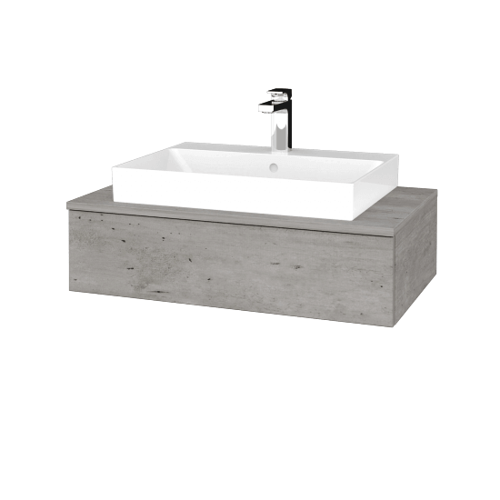 Badezimmerschrank JOCKAM SZZ 80 (Waschtisch Glance)  - D01 Beton - D01 Beton
