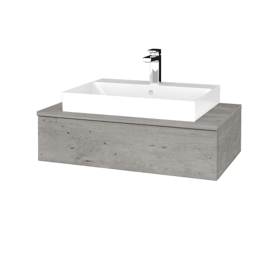 Waschtischunterschrank JOCKAM SZZ 80 (Waschtisch Glance)  - D01 Beton - D01 Beton - Nein