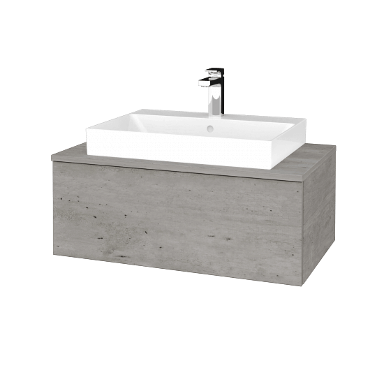 Waschtischunterschrank JOCKAM SZZ1 80 (Waschtisch Glance)  - D01 Beton - D01 Beton