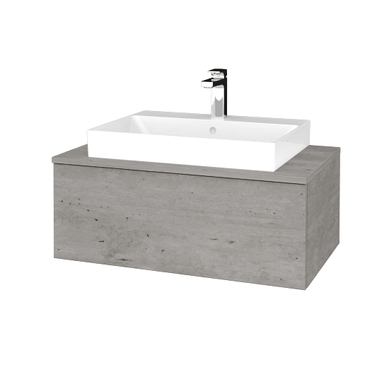 Waschtischunterschrank JOCKAM SZZ1 80 (Waschtisch Glance)  - D01 Beton - D01 Beton - Nein