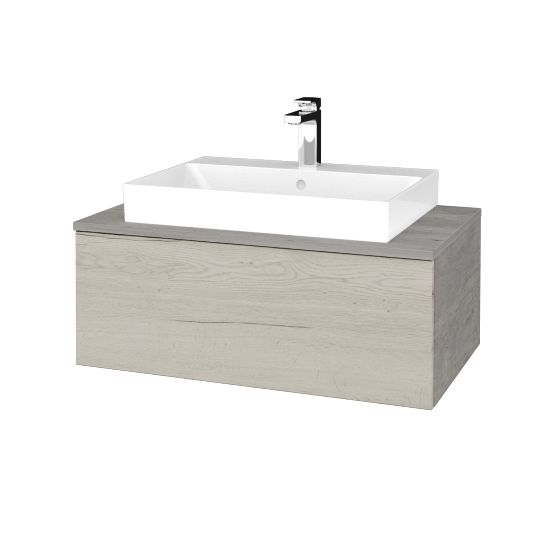 Waschtischunterschrank JOCKAM SZZ1 80 (Waschtisch Glance)  - D01 Beton - D28 Alberta - Nein