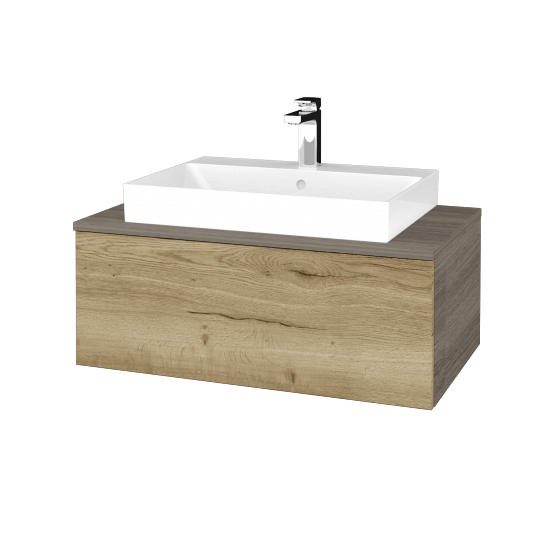 Waschtischunterschrank JOCKAM SZZ1 80 (Waschtisch Glance)  - D03 Cafe - D26 Ontario - Nein