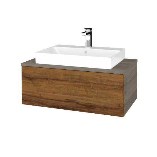 Waschtischunterschrank JOCKAM SZZ1 80 (Waschtisch Glance)  - D03 Cafe - D27 Cognac - Nein