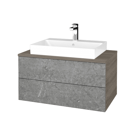 Waschtischunterschrank JOCKAM SZZ2 80 (Waschtisch Glance)  - D03 Cafe - D20 Galaxy - Nein