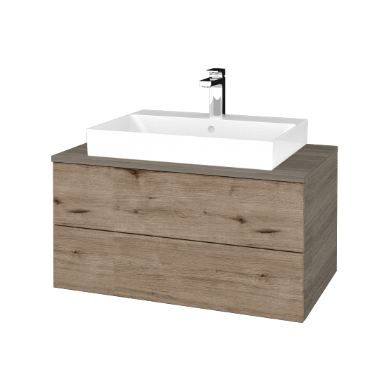 Waschtischunterschrank JOCKAM SZZ2 80 (Waschtisch Glance)  - D03 Cafe - D23 Herkules - Nein