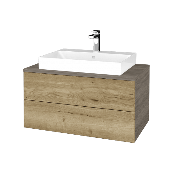 Waschtischunterschrank JOCKAM SZZ2 80 (Waschtisch Glance)  - D03 Cafe - D26 Ontario - Nein