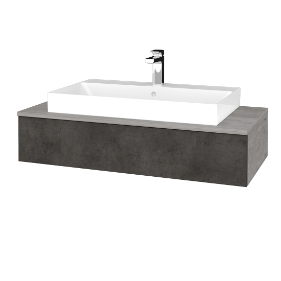 Waschtischunterschrank JOCKAM SZZ 100 (Waschtisch Glance)  - D01 Beton - D16 Dark Beton - Nein