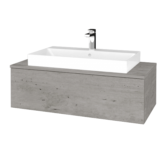 Waschtischunterschrank JOCKAM SZZ1 100 (Waschtisch Glance)  - D01 Beton - D01 Beton