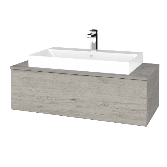 Waschtischunterschrank JOCKAM SZZ1 100 (Waschtisch Glance)  - D01 Beton - D05 Oregon - Nein