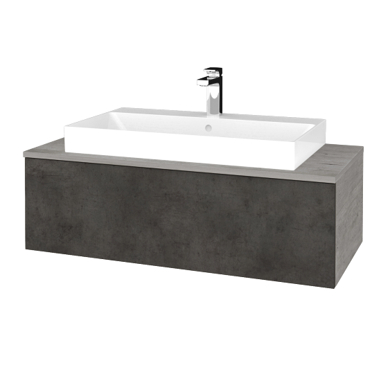 Waschtischunterschrank JOCKAM SZZ1 100 (Waschtisch Glance)  - D01 Beton - D16 Dark Beton - Nein
