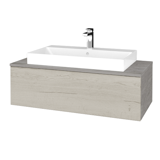 Waschtischunterschrank JOCKAM SZZ1 100 (Waschtisch Glance)  - D01 Beton - D28 Alberta - Nein