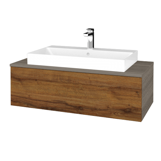 Waschtischunterschrank JOCKAM SZZ1 100 (Waschtisch Glance)  - D03 Cafe - D27 Cognac - Nein