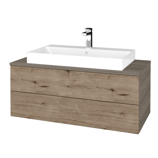 Waschtischunterschrank JOCKAM SZZ2 100 (Waschtisch Glance)  - D03 Cafe - D23 Herkules - Nein