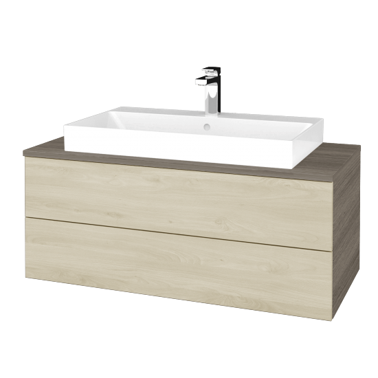 Waschtischunterschrank JOCKAM SZZ2 100 (Waschtisch Glance)  - D03 Cafe - D24 Ohio - Nein