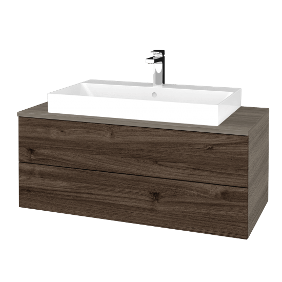 Waschtischunterschrank JOCKAM SZZ2 100 (Waschtisch Glance)  - D03 Cafe - D25 Teak - Nein